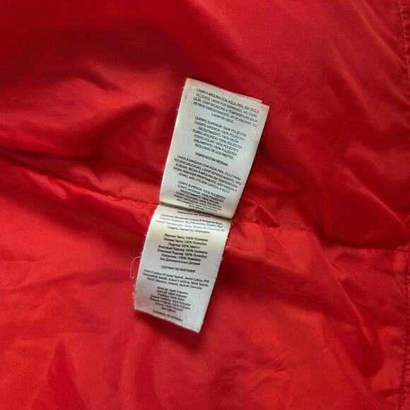 Columbia Youth Large 14/16 Red Navy Quilted Winter Coat w/ Hood - Picture 6 of 12